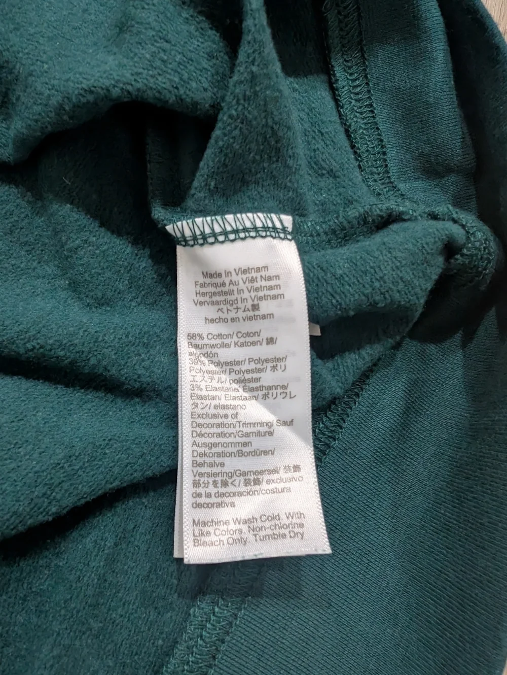 J. Crew Women's Ruffle Shoulder Sweatshirt in the color Academic Green - Picture 9 of 9